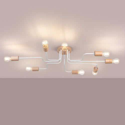 Sollux Lighting Kroonluchter TIMBO 8 wit - 100x60x16,5cm