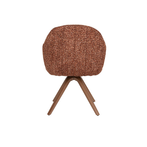 Housecraft Living Batoul Eetkamerstoelen Armleuning Terra/ Rood - Set van 2