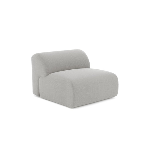 Sia Home - Fauteuil zonder armleuningen MYRA - kruisweefsel lichtgrijs 75cm