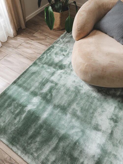benuta viskose vloerkleed Nela - groen - 250x350 cm