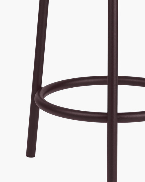 noo.ma Wine Berry barkruk - metalen frame, zachte gestoffeerde zitting