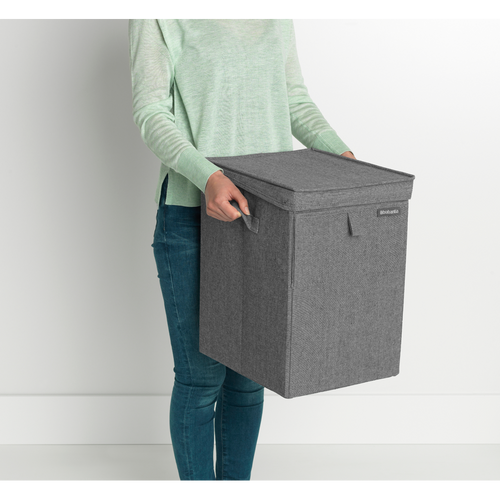 Brabantia Wasbox stapelbaar - 35L - pepper black - vtwonen shop