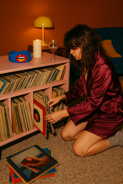 Kast voor platen roze - vtwonen shop