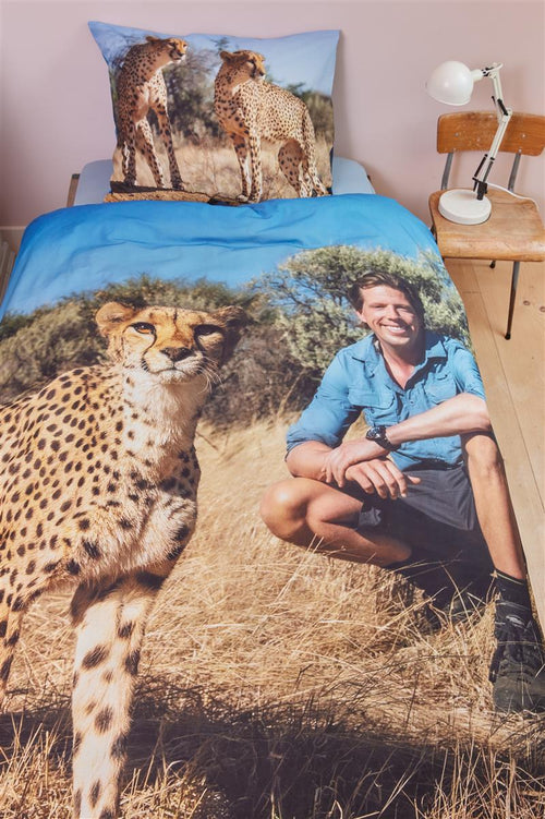 FREEK VONK dekbedovertrek Safari Survival - 140x200 cm - zand - vtwonen shop