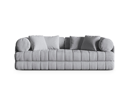 Cosmopolitan Design Converteerbare bank Kemi 3-zits, boucle grijs - 95x206x70cm