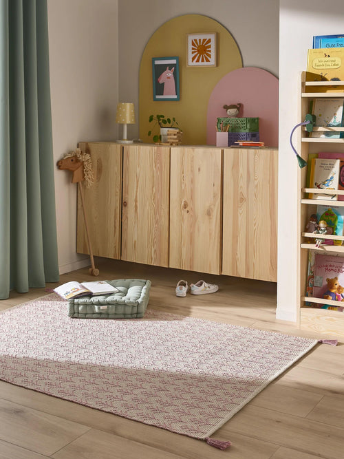 benuta wasbaar kindervloerkleed Elli - roze - 90x130 cm