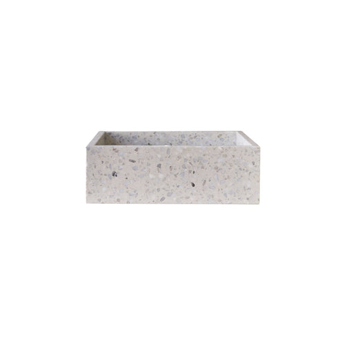 Tikamoon Vierkante waskom van moon premium terrazzo b. 40 cm - Beige