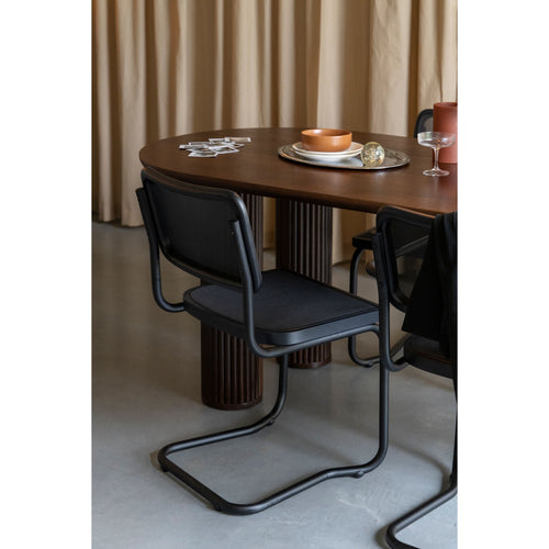 Dutchbone Carree Eetkamerstoel Zwart - set van 2