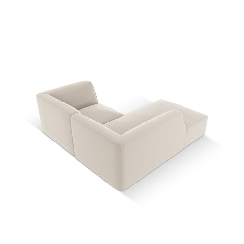 Cosmopolitan Design - Modulaire hoekbank links Siena 3-zits, imitatieleer duif - 180x186x69cm