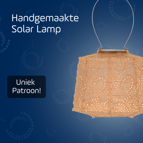 Lumiz solar lampion paisley lamp - 20 cm - abrikoos