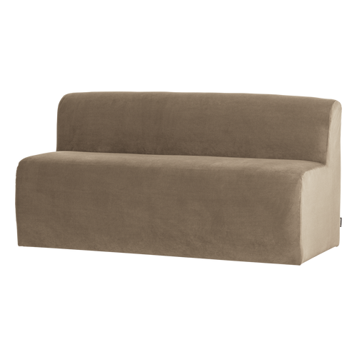 WOOOD eetbank 164 cm rugleuning Mojo Base - Velvet - Khaki - 83x164x76