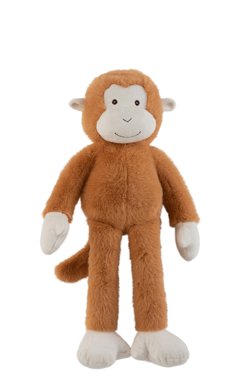 J-Line knuffel Aap - textiel - bruin - medium - vtwonen shop