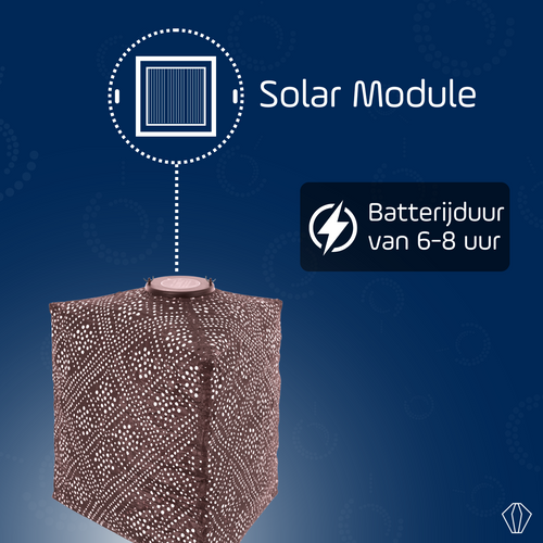 Lumiz solar lampion topaze triangle - 28 cm - plum