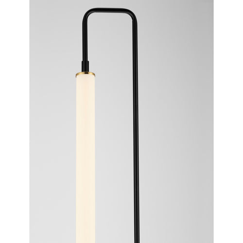 Nova Luce WETRO Geïntegreerde LED-vloerlamp, matzwart, goudkleurige LED, 32W, 1856lm, 3000K, aan/uit-schakelaar.