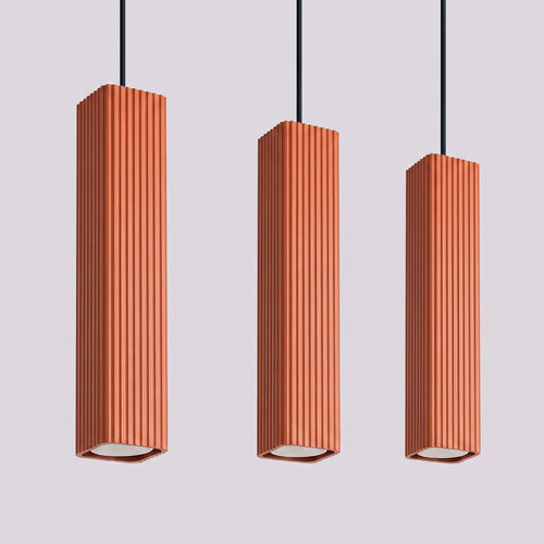 Sollux Lighting Hanglamp RAYO 3L rode oker - 45x6x98cm