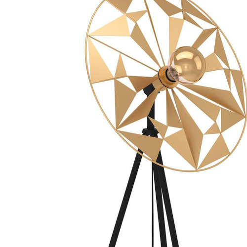 EGLO vloerlamp Castanuelo - e27 - 152 cm - zwart/goud - vtwonen shop