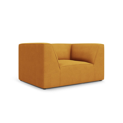 Cosmopolitan Design - Fauteuil Siena structurele stof geel - 92x120x69cm