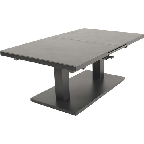 Lesli Living tuintafel Geneva - antraciet - 140/180x85x54/75,5cm