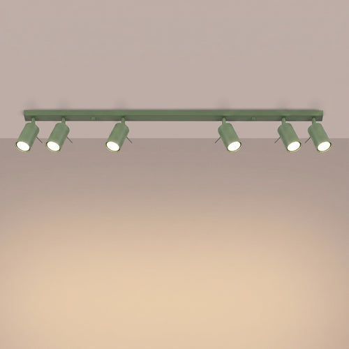 Sollux Lighting Plafondlamp RING 6L salie - 118x6x16cm