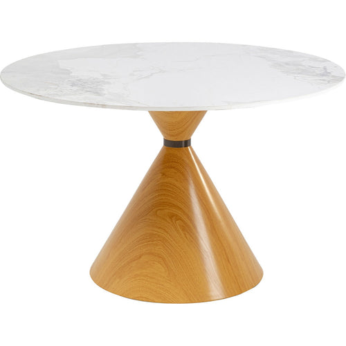 Kare Design Eettafel Cono Ø120cm keramiek eik