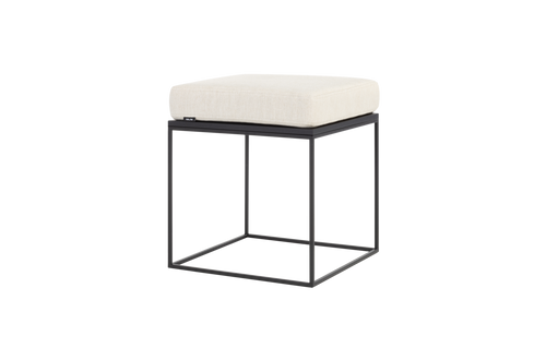 noo.ma FEO Poef - Black Oak / Creme Beige