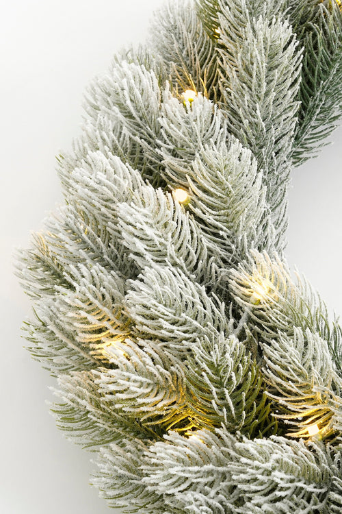 Black Box Trees Nagoya Kerstkrans met LED Verlichting en Timerfunctie - H12 x Ø45 cm - Groen