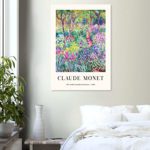 Artfulprints Poster met Lijst Claude Monet - The artist's garden in Giverny   - 30x40 cm - Meerkleurig