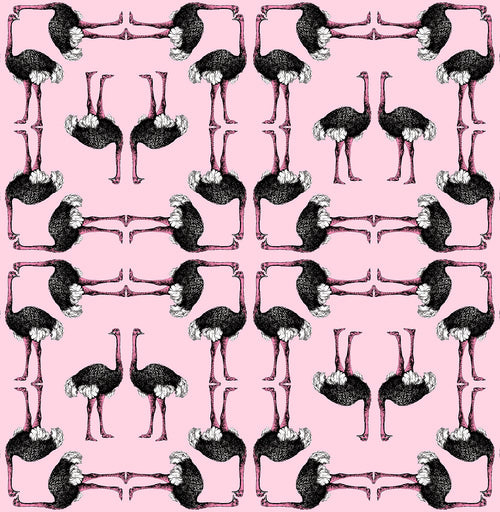 Walls4You behang flamingo's babyroze en zwart - 53 cm x 10 m - 640121 - vtwonen shop