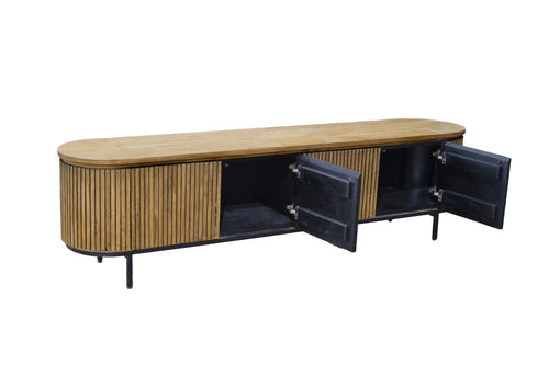 Livingfurn tv-meubel Lausanne - teakhout - 210cm