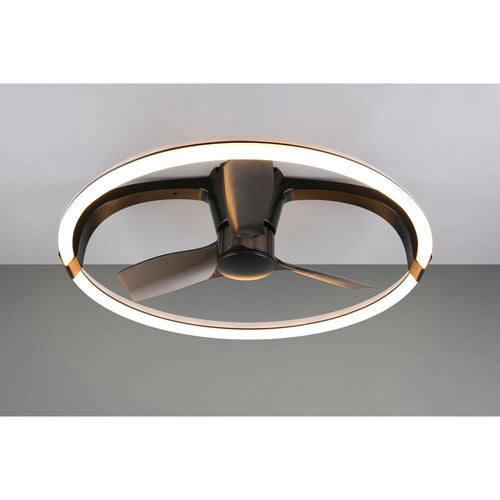 Trio Leuchten plafondventilator Stockholm - 1 lichts - 73.5  x 23   cm - zwart