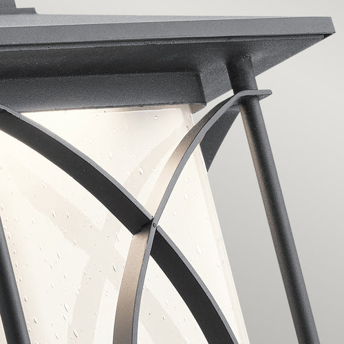 Ashbern Kichler Outdoor 1-lichts wandlantaarn gestructureerd zwart IP44