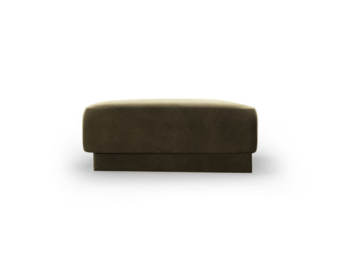 Micadoni Poef Miley flueel, groente - 79x88x40cm