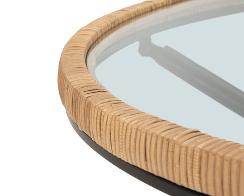Mauro Ferretti koffietafel - Ø 80x46,5 cm - zwart/bruin