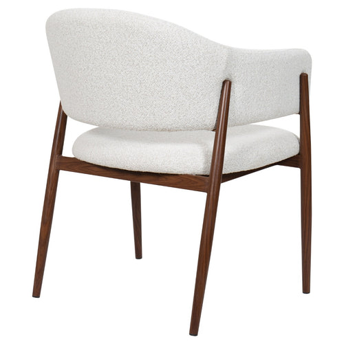 DÉJA Living Eetkamerstoel Dénia - Wit/Walnoot - Zithoogte 48cm - Set van 2 - vtwonen shop