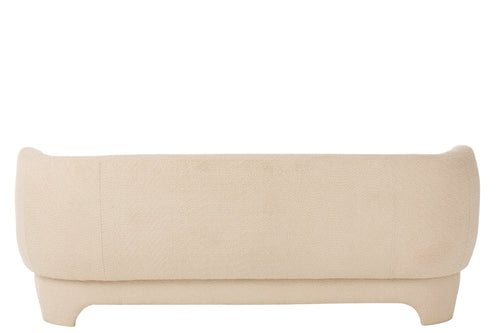 J-Line zetel 2/3-Zit Gebreid - hout - wit