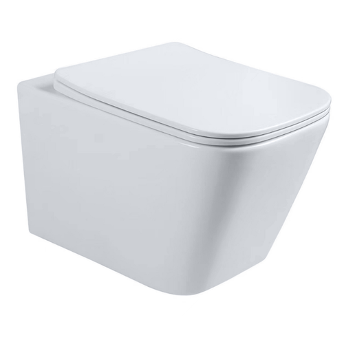 LOMAZOO hangtoilet Linea - vierkant - wit