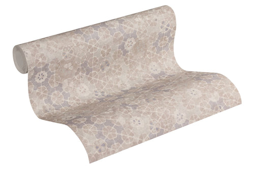 Livingwalls behang tegelmotief beige en grijs - 53 cm x 10.05 m - AS-373912 - vtwonen shop