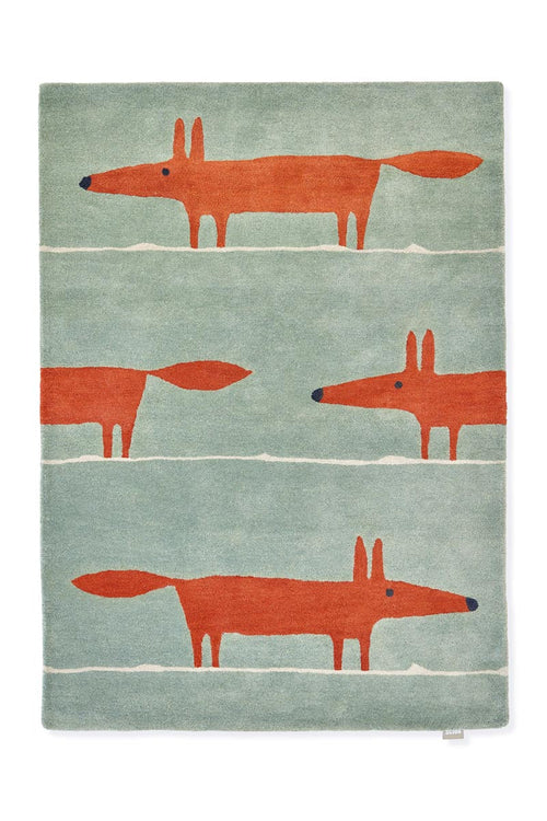 Vloerkleed Scion Mr Fox Mint Poppy 120x180 cm - vtwonen shop