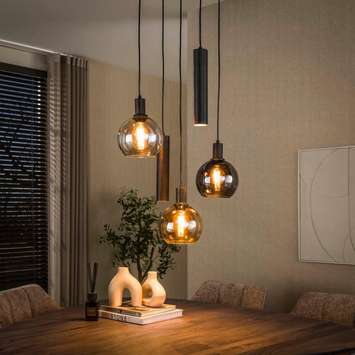 Giga Living Hanglamp Sfera Tricolore - Zwart Metaal - Ø50x150cm