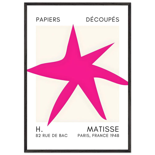 Artfulprints Poster met Lijst Matisse – Star of the sea pink   - 70x100 cm - Roze