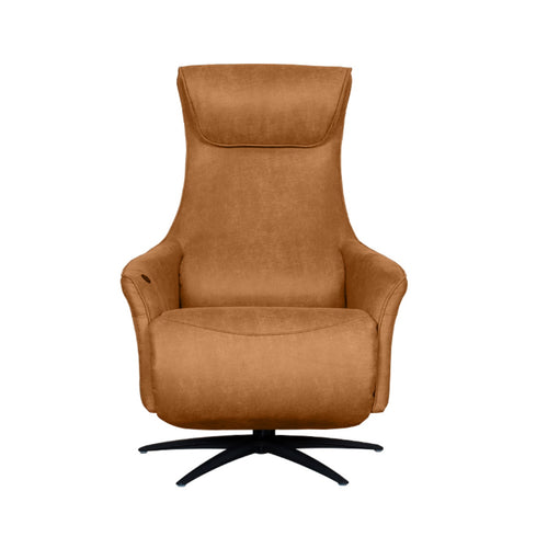LABEL51 Elektrische Fauteuil Lund - Cognac/Zwart - 74x83x112cm