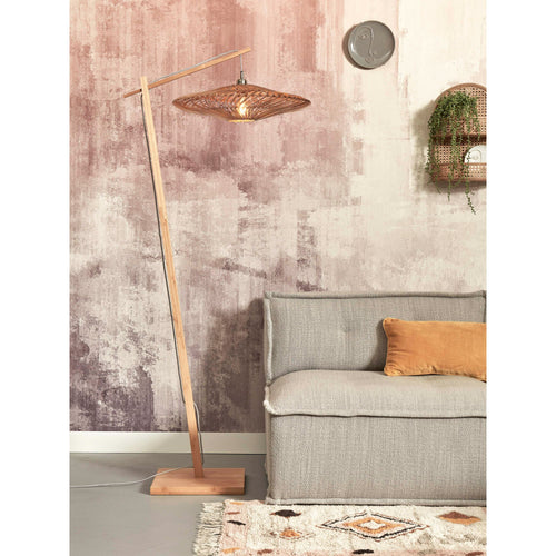 GOOD&MOJO vloerlamp Zanzibar - bruin - Ø55cm - vtwonen shop