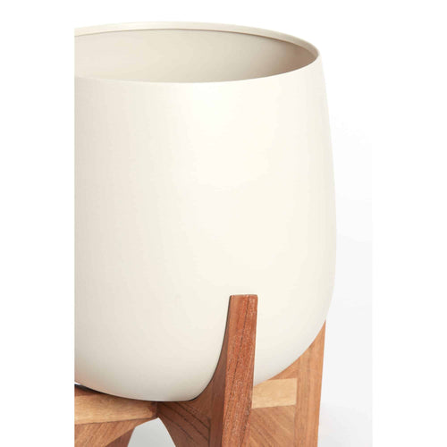 Light & Living bloempot Karuna - wit - Ø36cm