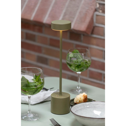 Leitmotiv tafellamp Ganar LED - groen - Ø8cm - vtwonen shop