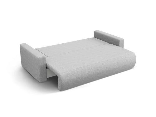 Cosmopolitan Design Slaapbank met opbergdoos Belfast 3-zits, structurele stof lichtgrijs - 105x238x84cm