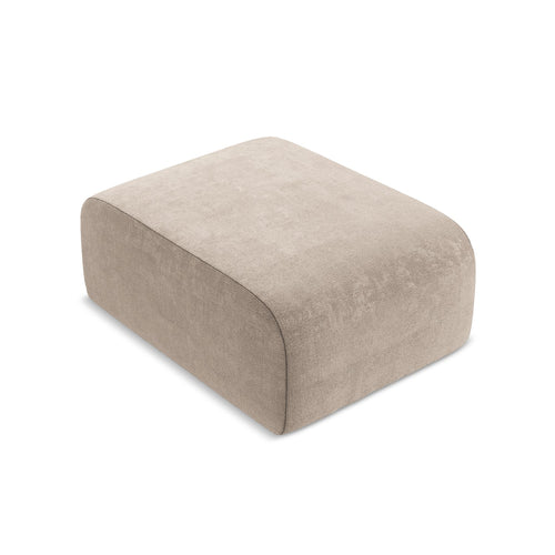 LaMiaSofa Poef Cervo - chenille stof - donkerbeige - 72x94x42