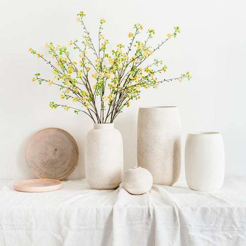 S|P Collection - Vaas 23,5xH49,5cm wit Bullet - vtwonen shop