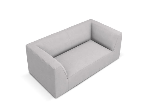 Micadoni Bank Ruby 2-zits, structurele stof, lichtgrijs - 93x174x69cm