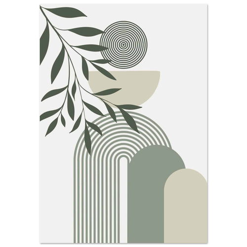 Artfulprints Poster met Lijst Boho – Olive balance   - 30x40 cm - Groen