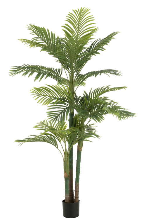 J-Line palmboom Areca Pot - kunststof - groen
